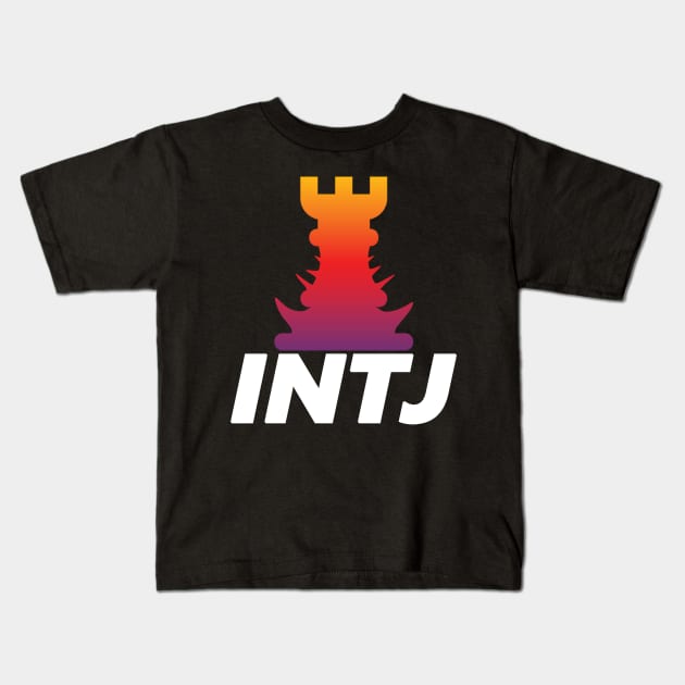 INTJ - Evil Rook - Personality Type | T-Shirt | Myers Briggs | MBTI | Typology | Mastermind | Architect Kids T-Shirt by Idea Pangea